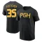 Men's Pittsburgh Pirates Aaron Fletcher Black 2023 City Connect Wordmark T-Shirt