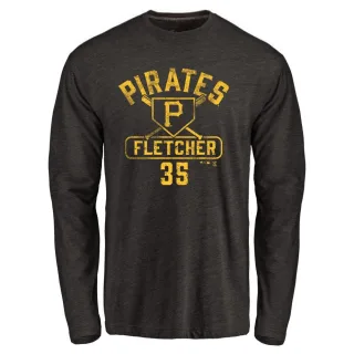 Men's Pittsburgh Pirates Aaron Fletcher Black Base Runner Long Sleeve T-Shirt