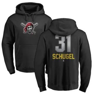 Men's Pittsburgh Pirates A.J. Schugel Black Branded Midnight Mascot Pullover Hoodie -