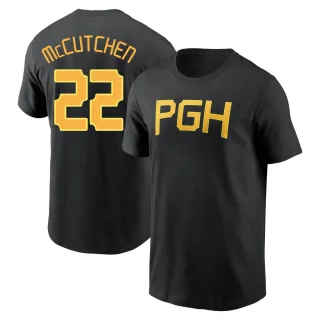 Men's Pittsburgh Pirates Andrew McCutchen Black 2023 City Connect Wordmark T-Shirt