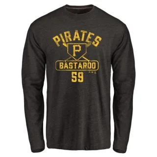 Men's Pittsburgh Pirates Antonio Bastardo Black Base Runner Long Sleeve T-Shirt