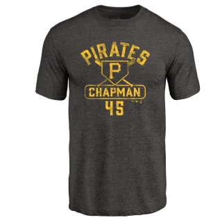 Men's Pittsburgh Pirates Aroldis Chapman Black Base Runner T-Shirt