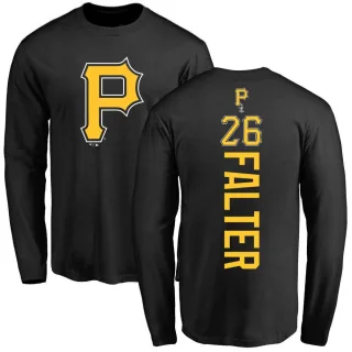 Men's Pittsburgh Pirates Bailey Falter Black Backer Long Sleeve T-Shirt