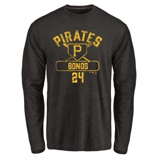 Men's Pittsburgh Pirates Barry Bonds Black Base Runner Long Sleeve T-Shirt