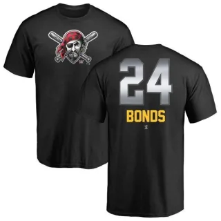 Men's Pittsburgh Pirates Barry Bonds Black Midnight Mascot T-Shirt