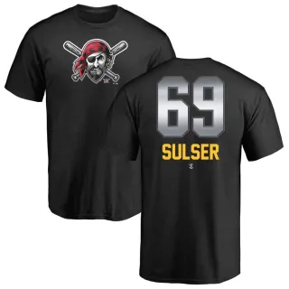 Men's Pittsburgh Pirates Beau Sulser Black Midnight Mascot T-Shirt