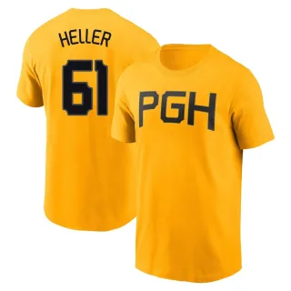 Men's Pittsburgh Pirates Ben Heller Gold 2023 City Connect T-Shirt