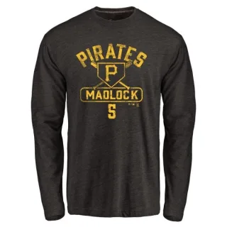 Men's Pittsburgh Pirates Bill Madlock Black Base Runner Long Sleeve T-Shirt