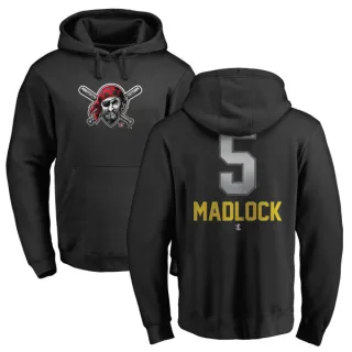 Men's Pittsburgh Pirates Bill Madlock Black Branded Midnight Mascot Pullover Hoodie -