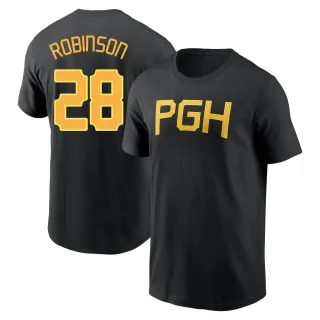 Men's Pittsburgh Pirates Bill Robinson Black 2023 City Connect Wordmark T-Shirt