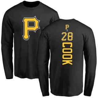 Men's Pittsburgh Pirates Billy Cook Black Backer Long Sleeve T-Shirt