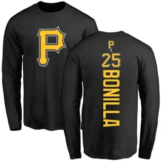 Men's Pittsburgh Pirates Bobby Bonilla Black Backer Long Sleeve T-Shirt