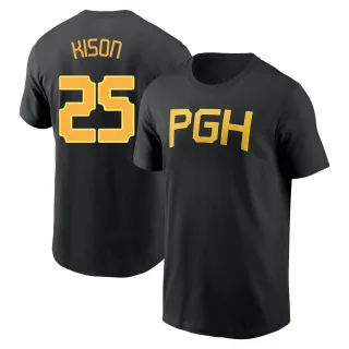 Men's Pittsburgh Pirates Bruce Kison Black 2023 City Connect Wordmark T-Shirt