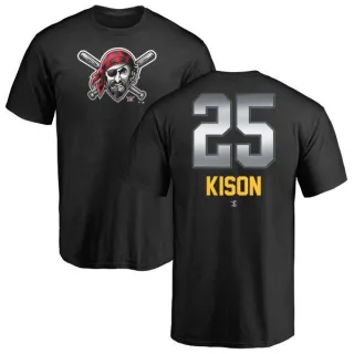 Men's Pittsburgh Pirates Bruce Kison Black Midnight Mascot T-Shirt