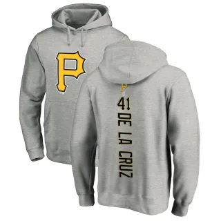 Men's Pittsburgh Pirates Bryan De La Cruz Ash Backer Pullover Hoodie