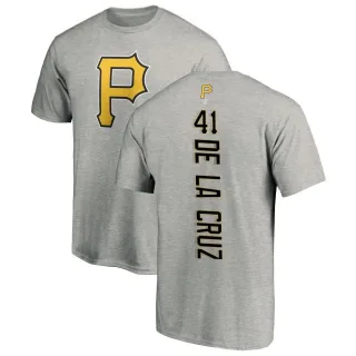 Men's Pittsburgh Pirates Bryan De La Cruz Ash Backer T-Shirt