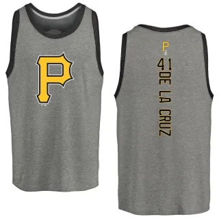 Men's Pittsburgh Pirates Bryan De La Cruz Ash Backer Tank Top