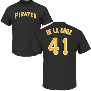 Men's Pittsburgh Pirates Bryan De La Cruz Black Roster T-Shirt