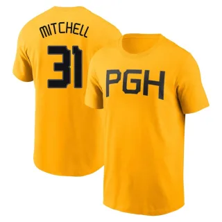 Men's Pittsburgh Pirates Cal Mitchell Gold 2023 City Connect T-Shirt