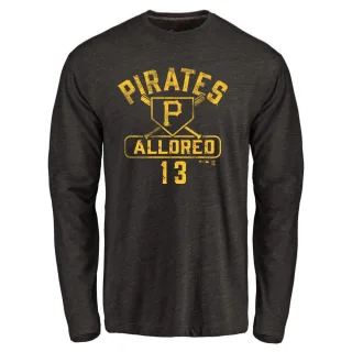 Men's Pittsburgh Pirates Cameron Alldred Black Base Runner Long Sleeve T-Shirt