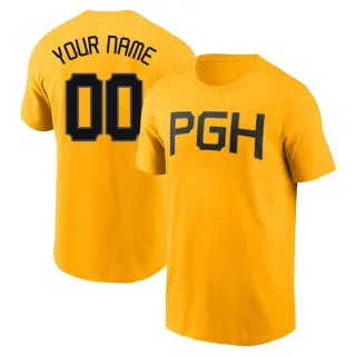 Men's Pittsburgh Pirates Custom Gold 2023 City Connect T-Shirt