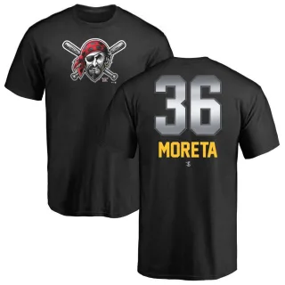 Men's Pittsburgh Pirates Dauri Moreta Black Midnight Mascot T-Shirt