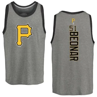 Men's Pittsburgh Pirates David Bednar Ash Backer Tank Top