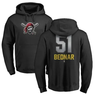 Men's Pittsburgh Pirates David Bednar Black Branded Midnight Mascot Pullover Hoodie -