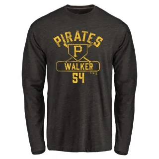 Men's Pittsburgh Pirates Deion Walker Black Base Runner Long Sleeve T-Shirt