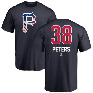 Men's Pittsburgh Pirates Dillon Peters Navy Name and Number Banner Wave T-Shirt