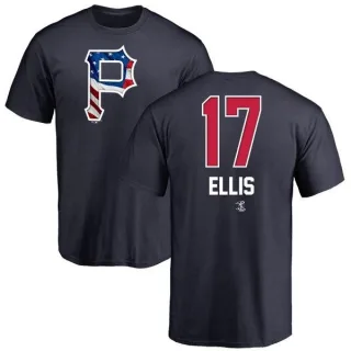 Men's Pittsburgh Pirates Dock Ellis Navy Name and Number Banner Wave T-Shirt