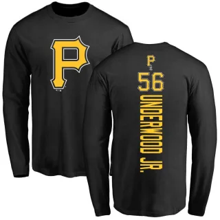 Men's Pittsburgh Pirates Duane Underwood Jr. Black Backer Long Sleeve T-Shirt