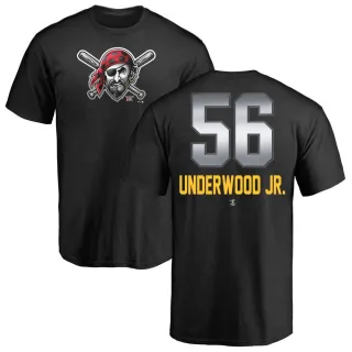 Men's Pittsburgh Pirates Duane Underwood Jr. Black Midnight Mascot T-Shirt