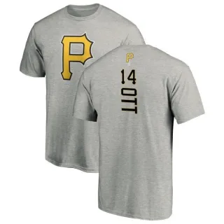 Men's Pittsburgh Pirates Ed Ott Ash Backer T-Shirt