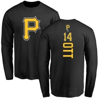 Men's Pittsburgh Pirates Ed Ott Black Backer Long Sleeve T-Shirt