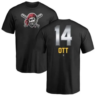 Men's Pittsburgh Pirates Ed Ott Black Midnight Mascot T-Shirt