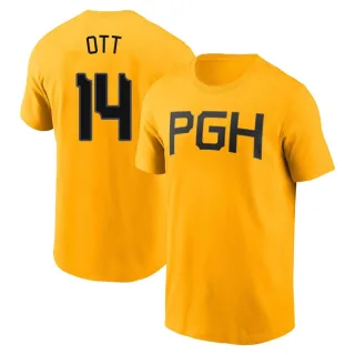 Men's Pittsburgh Pirates Ed Ott Gold 2023 City Connect T-Shirt