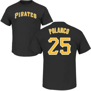 Men's Pittsburgh Pirates Gregory Polanco Black Roster T-Shirt