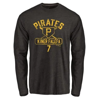 Men's Pittsburgh Pirates Isiah Kiner-Falefa Black Base Runner Long Sleeve T-Shirt