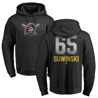 Men's Pittsburgh Pirates Jack Suwinski Black Branded Midnight Mascot Pullover Hoodie -