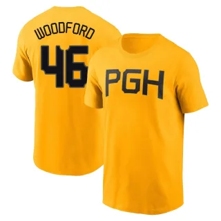 Men's Pittsburgh Pirates Jake Woodford Gold 2023 City Connect T-Shirt