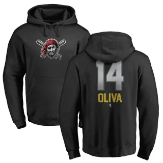 Men's Pittsburgh Pirates Jared Oliva Black Branded Midnight Mascot Pullover Hoodie -