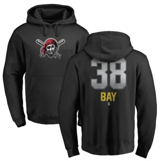 Men's Pittsburgh Pirates Jason Bay Black Branded Midnight Mascot Pullover Hoodie -