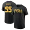 Men's Pittsburgh Pirates Jason Delay Black 2023 City Connect Wordmark T-Shirt