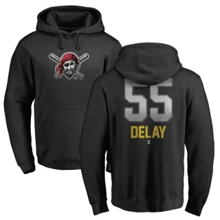 Men's Pittsburgh Pirates Jason Delay Black Branded Midnight Mascot Pullover Hoodie -