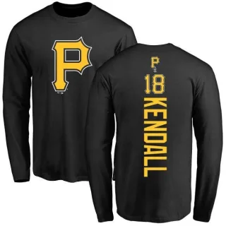 Men's Pittsburgh Pirates Jason Kendall Black Backer Long Sleeve T-Shirt