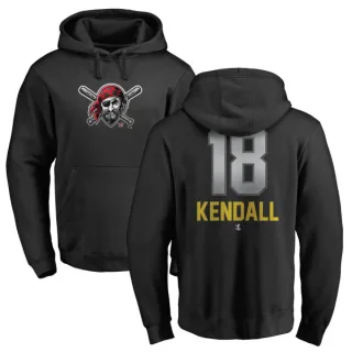 Men's Pittsburgh Pirates Jason Kendall Black Branded Midnight Mascot Pullover Hoodie -