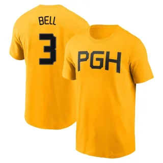 Men's Pittsburgh Pirates Jay Bell Gold 2023 City Connect T-Shirt