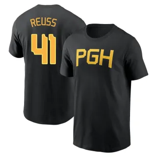 Men's Pittsburgh Pirates Jerry Reuss Black 2023 City Connect Wordmark T-Shirt