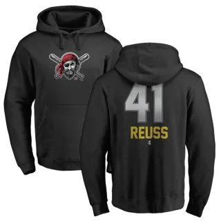 Men's Pittsburgh Pirates Jerry Reuss Black Branded Midnight Mascot Pullover Hoodie -